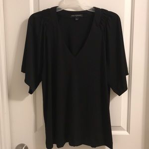 Banana Republic black short sleeve blouse